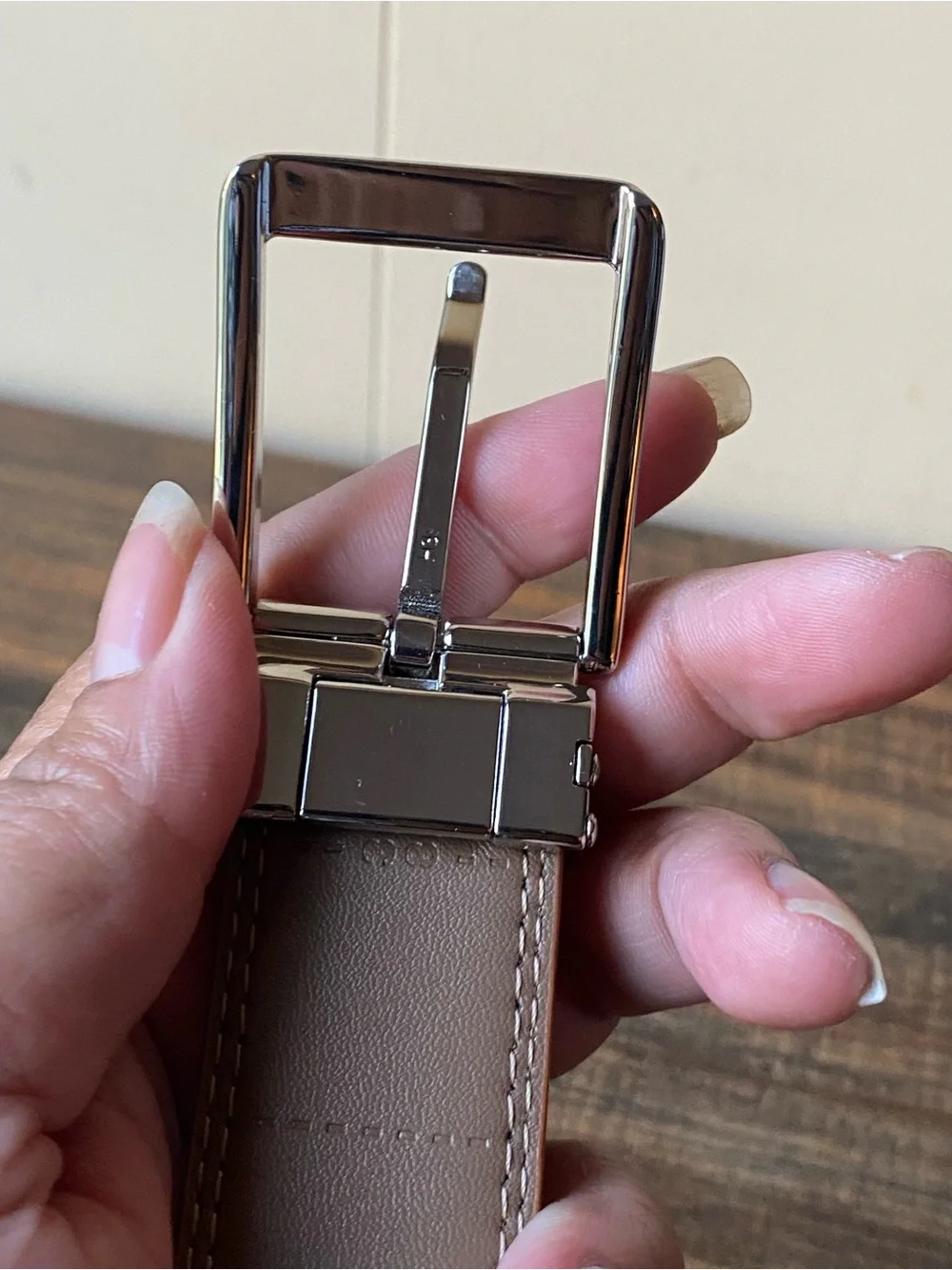 Cognac Leather Belt, 38”
